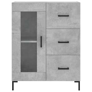 Skříň highboard betonově šedá 69,5x34x180 cm kompozitní dřevo - obrázek 8
