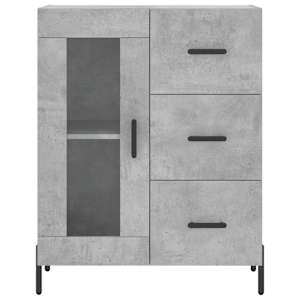 Skříň highboard betonově šedá 69,5x34x180 cm kompozitní dřevo - obrázek 8