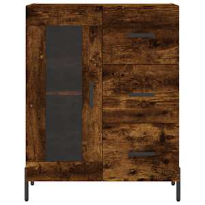 Skříň highboard kouřový dub 69,5 x 34 x 180 cm kompozitní dřevo - obrázek 8
