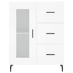 Skříň highboard bílá 69,5 x 34 x 180 cm kompozitní dřevo - obrázek 8
