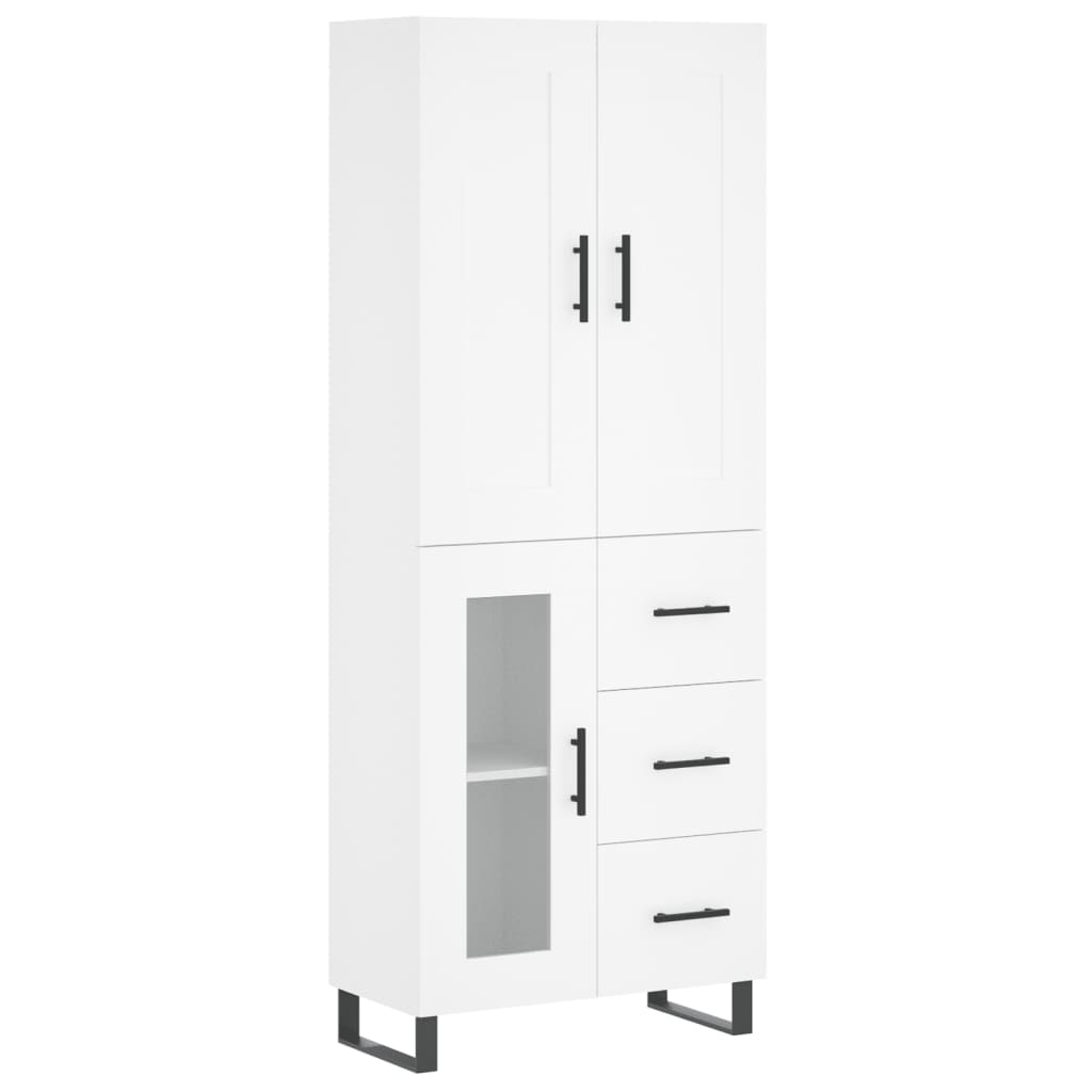 vidaXL Skříň highboard bílá 69,5 x 34 x 180 cm kompozitní dřevo