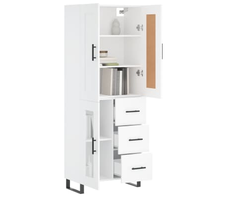 vidaXL Highboard White 69.5x34x180 cm Engineered Wood