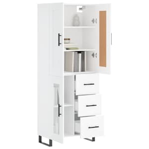 vidaXL Highboard White 69.5x34x180 cm Engineered Wood