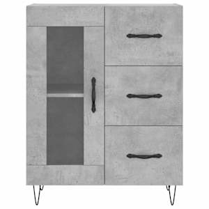 Skříň highboard betonově šedá 69,5x34x180 cm kompozitní dřevo - obrázek 8