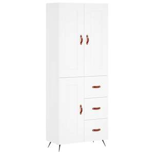 Skříň highboard bílá 69,5 x 34 x 180 cm kompozitní dřevo - obrázek 2