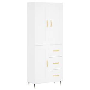 Skříň highboard bílá 69,5 x 34 x 180 cm kompozitní dřevo - obrázek 2