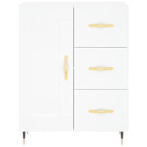 Skříň highboard bílá 69,5 x 34 x 180 cm kompozitní dřevo - obrázek 8