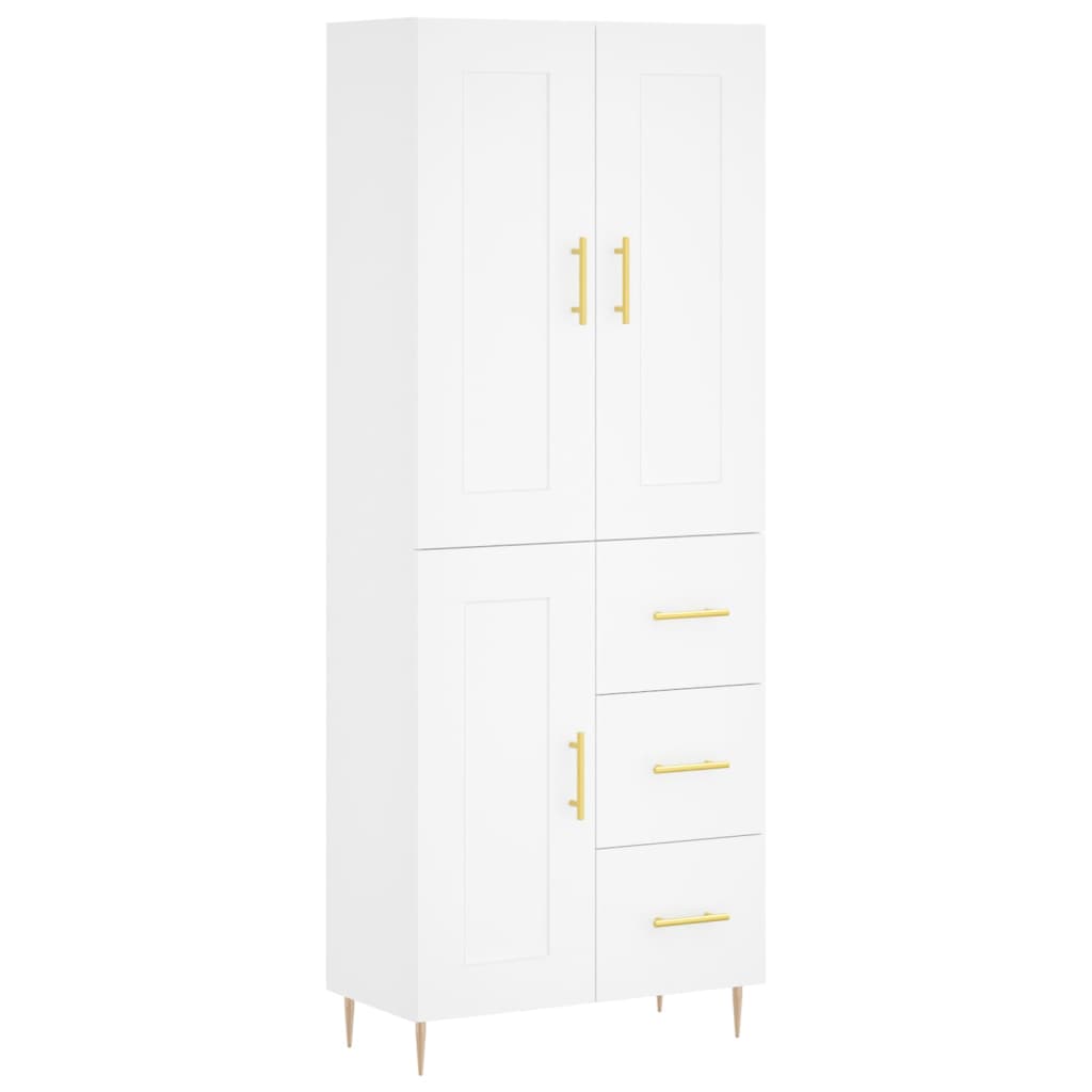 vidaXL Skříň highboard bílá 69,5 x 34 x 180 cm kompozitní dřevo