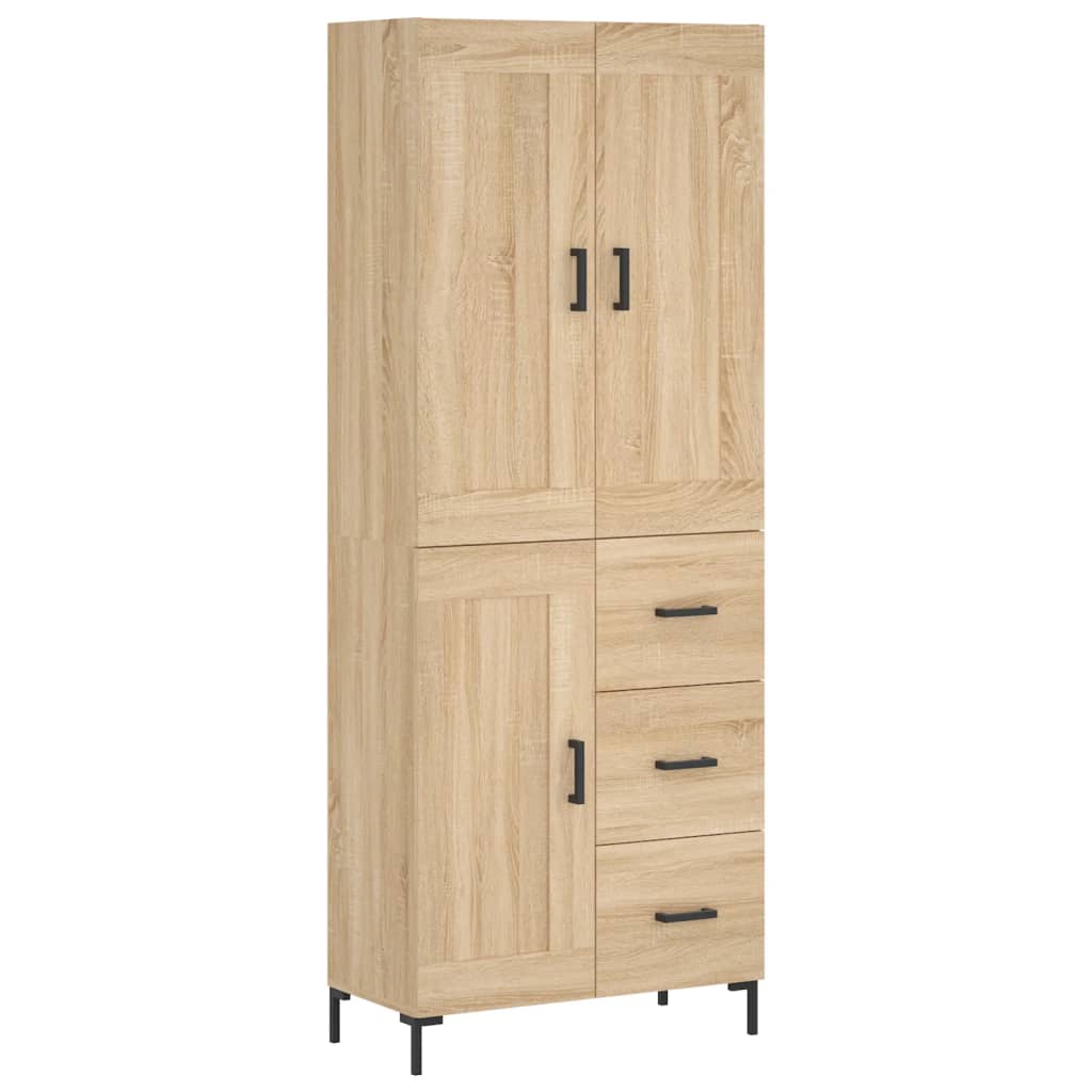 vidaXL Skříň highboard dub sonoma 69,5 x 34 x 180 cm kompozitní dřevo