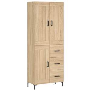 Skříň highboard dub sonoma 69,5 x 34 x 180 cm kompozitní dřevo - obrázek 2