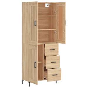 Skříň highboard dub sonoma 69,5 x 34 x 180 cm kompozitní dřevo - obrázek 4