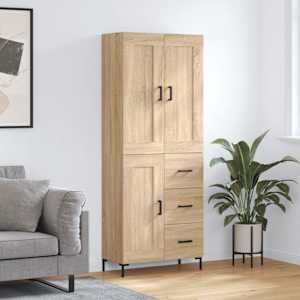 Skříň highboard dub sonoma 69,5 x 34 x 180 cm kompozitní dřevo - obrázek 1