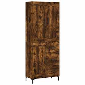 Skříň highboard kouřový dub 69,5 x 34 x 180 cm kompozitní dřevo - obrázek 2