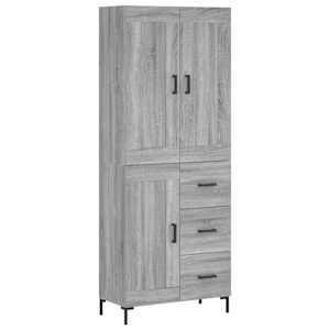 Skříň highboard šedá sonoma 69,5 x 34 x 180 cm kompozitní dřevo - obrázek 2