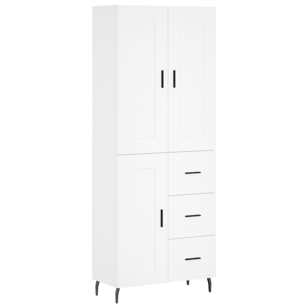 vidaXL Skříň highboard bílá 69,5 x 34 x 180 cm kompozitní dřevo