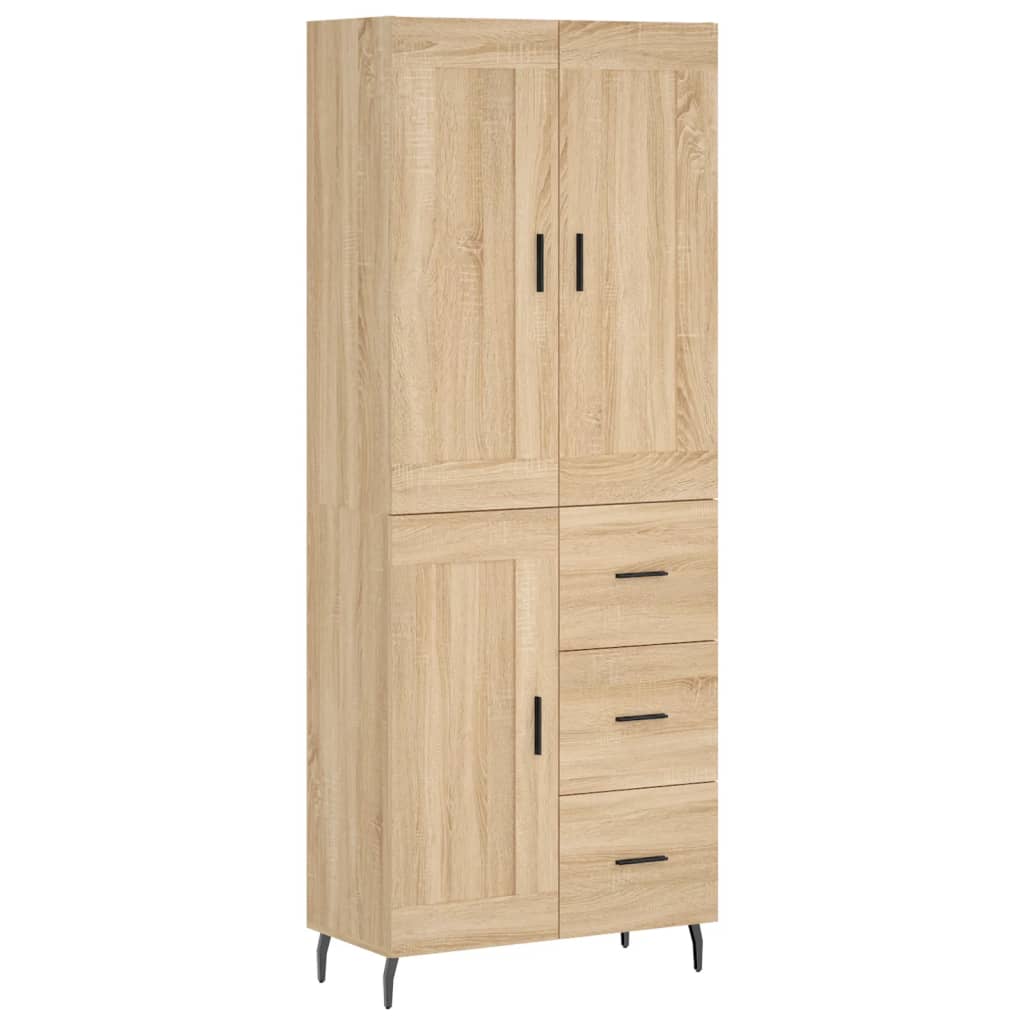 vidaXL Skříň highboard dub sonoma 69,5 x 34 x 180 cm kompozitní dřevo