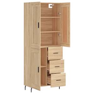 Skříň highboard dub sonoma 69,5 x 34 x 180 cm kompozitní dřevo - obrázek 4