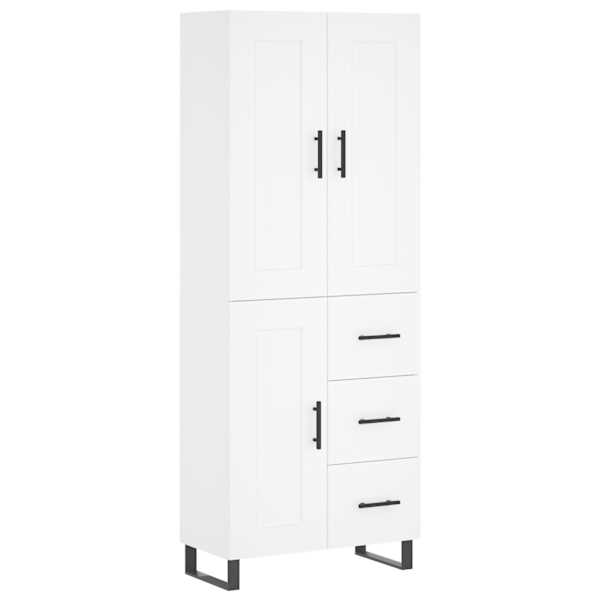 vidaXL k&otilde;rge kapp, valge, 69,5 x 34 x 180 cm, tehispuit