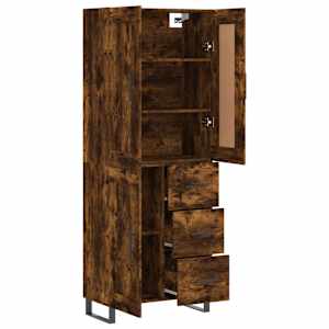 Skříň highboard kouřový dub 69,5 x 34 x 180 cm kompozitní dřevo - obrázek 4