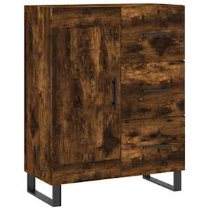 Skříň highboard kouřový dub 69,5 x 34 x 180 cm kompozitní dřevo - obrázek 7