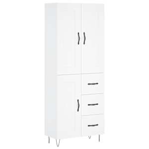 Skříň highboard bílá 69,5 x 34 x 180 cm kompozitní dřevo - obrázek 2