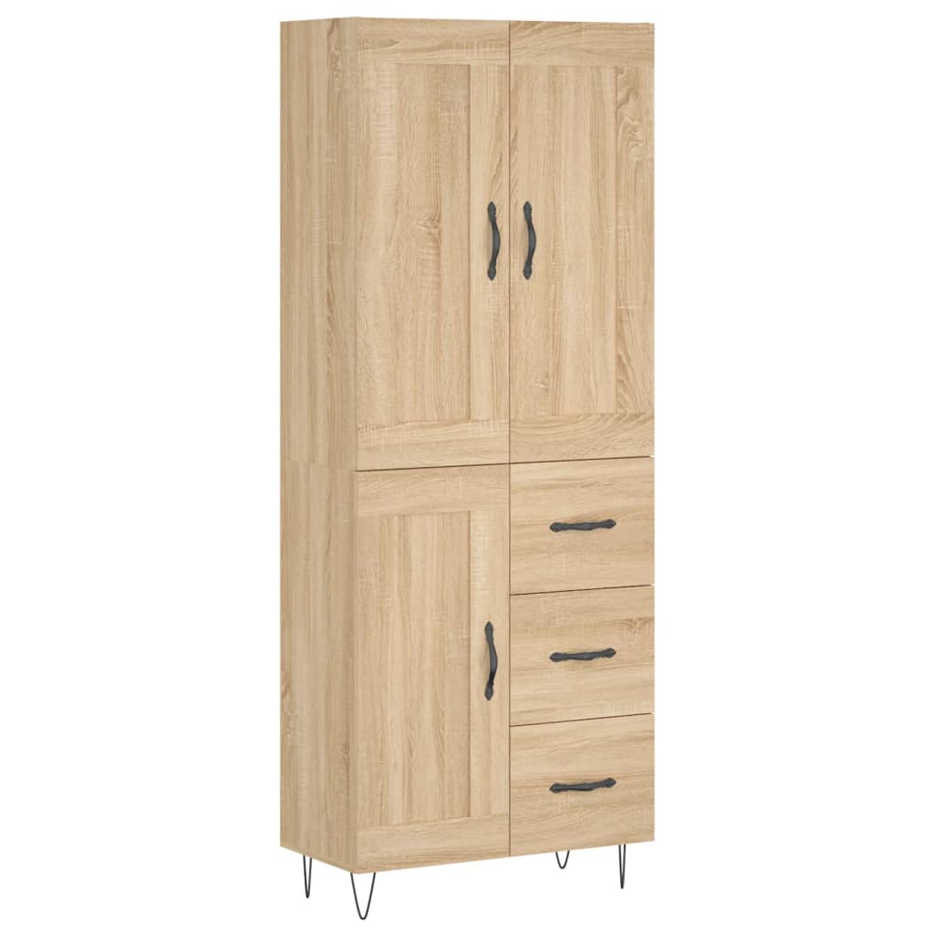 vidaXL Skříň highboard dub sonoma 69,5 x 34 x 180 cm kompozitní dřevo