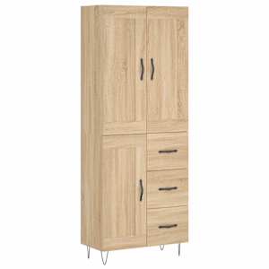 Skříň highboard dub sonoma 69,5 x 34 x 180 cm kompozitní dřevo - obrázek 2