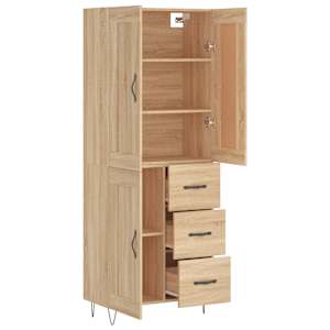 Skříň highboard dub sonoma 69,5 x 34 x 180 cm kompozitní dřevo - obrázek 4