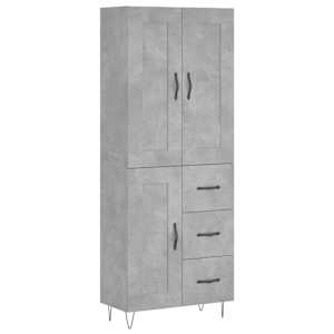 Skříň highboard betonově šedá 69,5x34x180 cm kompozitní dřevo - obrázek 2
