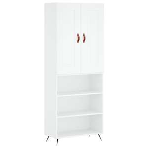 Skříň highboard bílá 69,5 x 34 x 180 cm kompozitní dřevo - obrázek 2