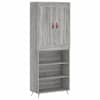 vidaXL k&otilde;rge kapp, hall Sonoma tamm, 69,5 x 34 x 180 cm, tehispuit