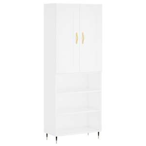 Skříň highboard bílá 69,5 x 34 x 180 cm kompozitní dřevo - obrázek 2