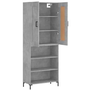 Skříň highboard betonově šedá 69,5x34x180 cm kompozitní dřevo - obrázek 4