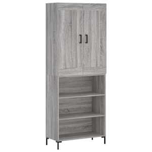Skříň highboard šedá sonoma 69,5 x 34 x 180 cm kompozitní dřevo - obrázek 2