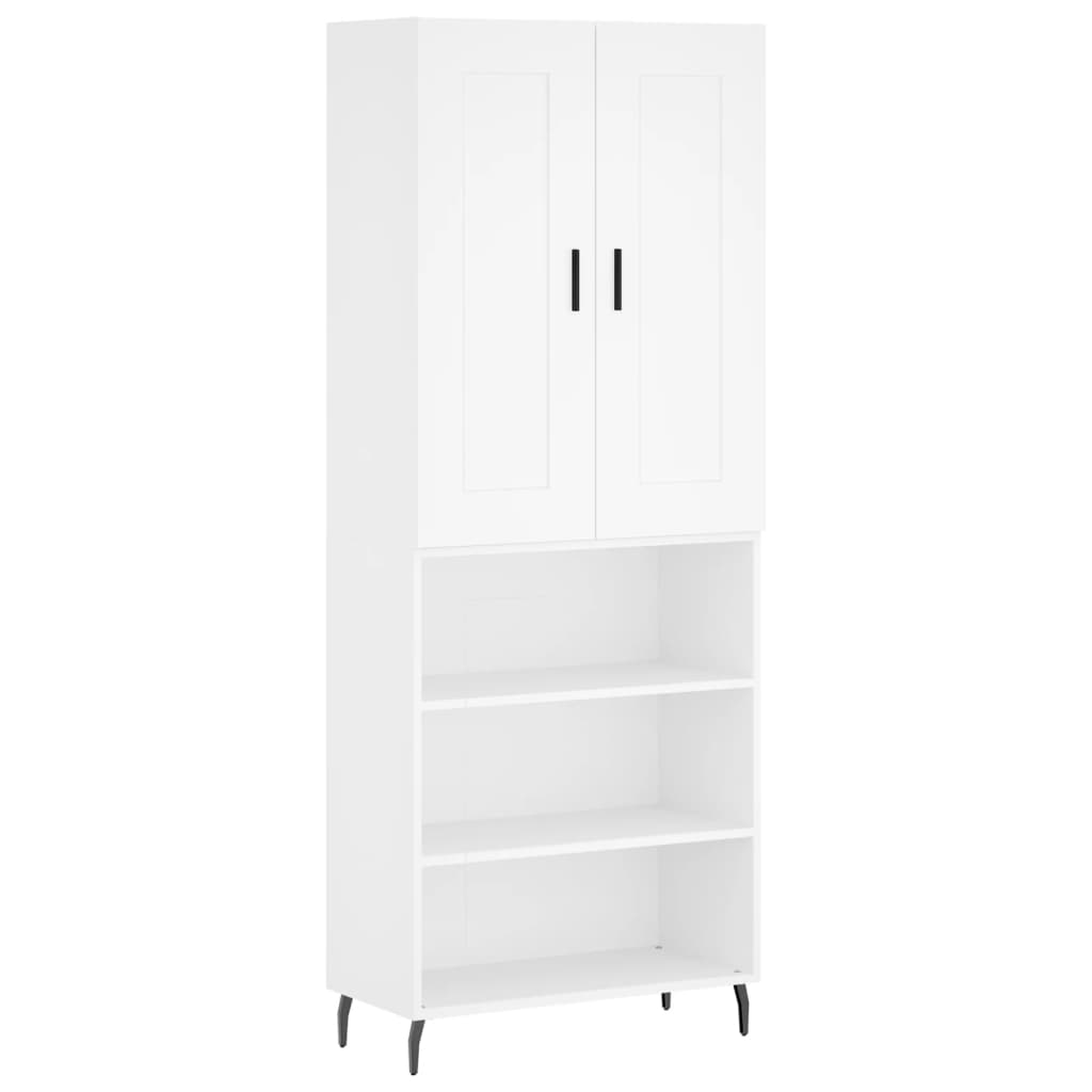 vidaXL Skříň highboard bílá 69,5 x 34 x 180 cm kompozitní dřevo