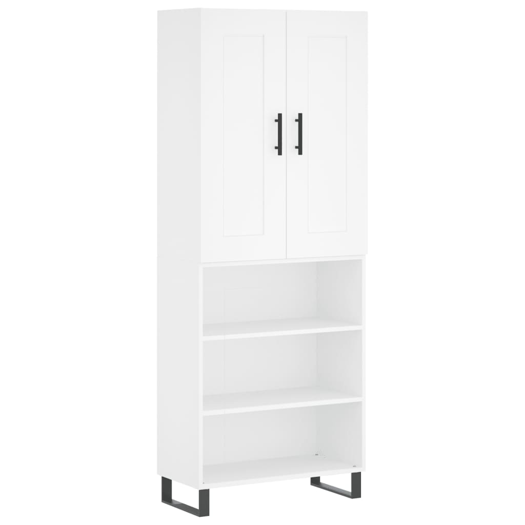 vidaXL Skříň highboard bílá 69,5 x 34 x 180 cm kompozitní dřevo