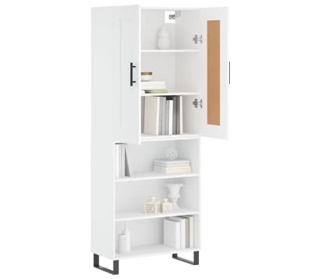 vidaXL Komoda, baltos spalvos, 69,5x34x180cm, apdirbta mediena