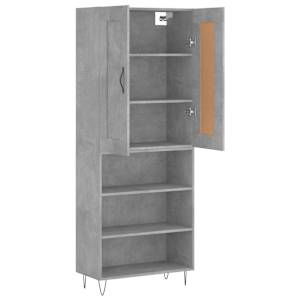 Skříň highboard betonově šedá 69,5x34x180 cm kompozitní dřevo - obrázek 4