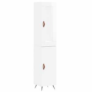 Skříň highboard bílá s vysokým leskem 34,5x34x180 cm kompozit - obrázek 2