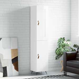 Skříň highboard bílá s vysokým leskem 34,5x34x180 cm kompozit - obrázek 1