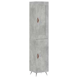 Skříň highboard betonově šedá 34,5x34x180 cm kompozitní dřevo - obrázek 2