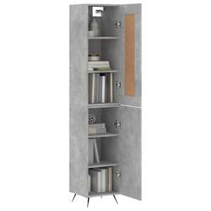 Skříň highboard betonově šedá 34,5x34x180 cm kompozitní dřevo - obrázek 3
