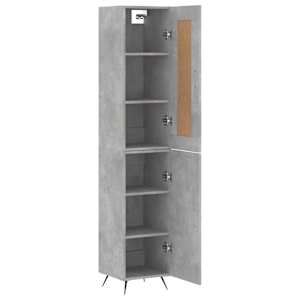 Skříň highboard betonově šedá 34,5x34x180 cm kompozitní dřevo - obrázek 4