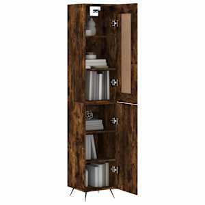 Skříň highboard kouřový dub 34,5 x 34 x 180 cm kompozitní dřevo - obrázek 3