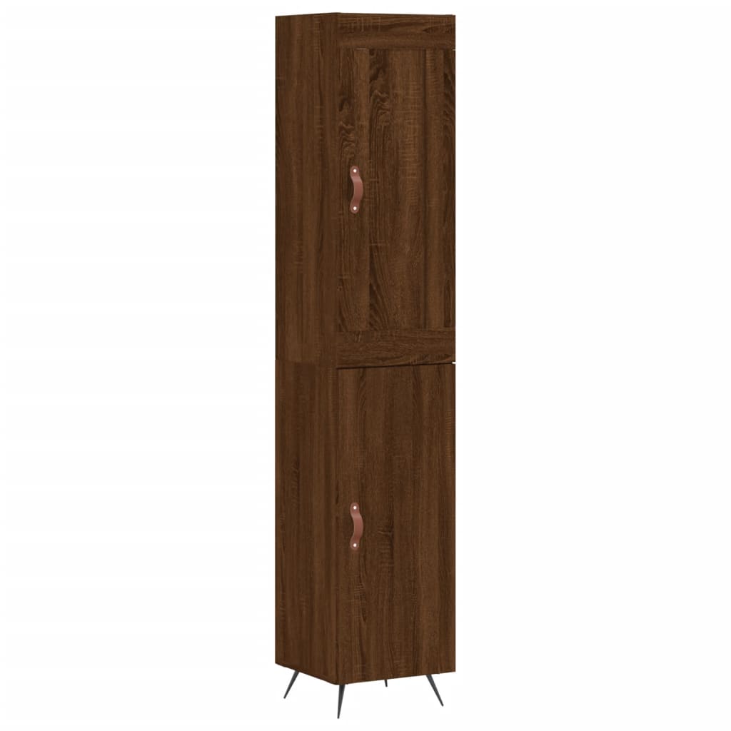 vidaXL Skříň highboard hnědý dub 34,5 x 34 x 180 cm kompozitní dřevo