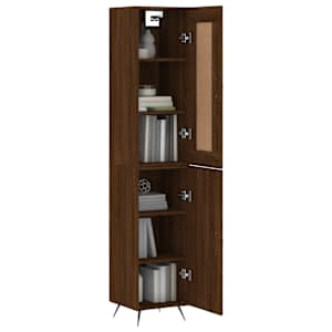 vidaXL Ντουλάπι Καφέ Δρυς 34,5 x 34 x 180 εκ. από Επεξεργασμένο Ξύλο