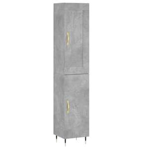 Skříň highboard betonově šedá 34,5x34x180 cm kompozitní dřevo - obrázek 2