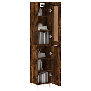 Skříň highboard kouřový dub 34,5 x 34 x 180 cm kompozitní dřevo - obrázek 3