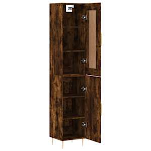 Skříň highboard kouřový dub 34,5 x 34 x 180 cm kompozitní dřevo - obrázek 4