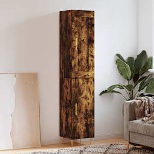Skříň highboard kouřový dub 34,5 x 34 x 180 cm kompozitní dřevo - obrázek 1